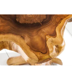 Invicta Interior - przedsprzedaż Stolik kawowy ROOT 70 cm drewno teak naturalny