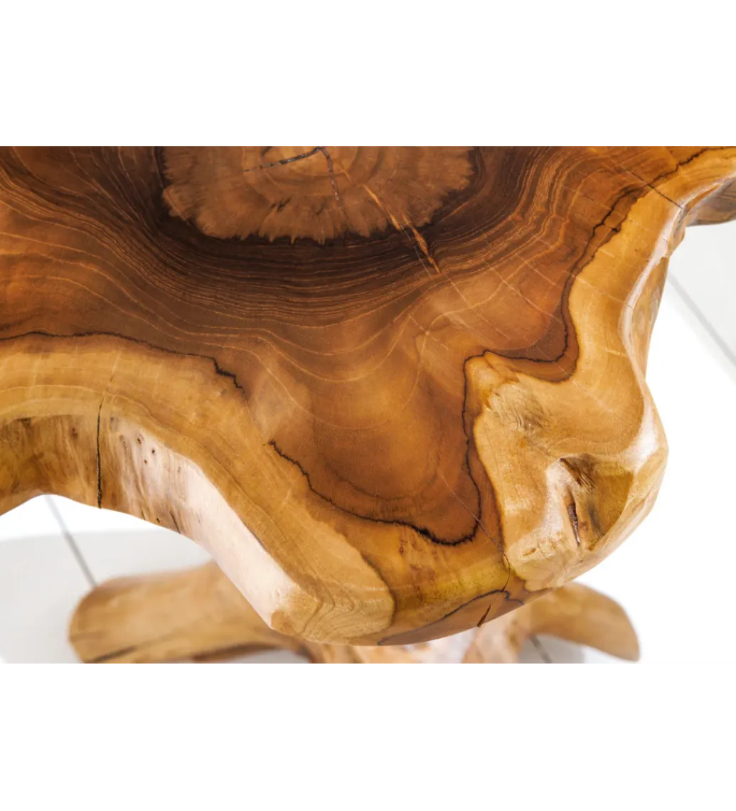 Invicta Interior - przedsprzedaż Stolik kawowy ROOT 70 cm drewno teak naturalny