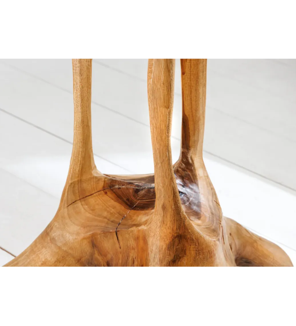 Invicta Interior - przedsprzedaż Stolik kawowy ROOT 70 cm drewno teak naturalny