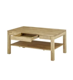 MCA Stolik kawowy SALEM 115 cm dąb lity sękaty
