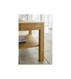 MCA Stolik kawowy SALEM 115 cm dąb lity sękaty