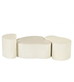 LF-Design Stolik kawowy SANDI Organic 70 cm kremowy