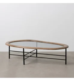 Zona-Design Stolik kawowy SATAMY 120 cm naturalny czarny