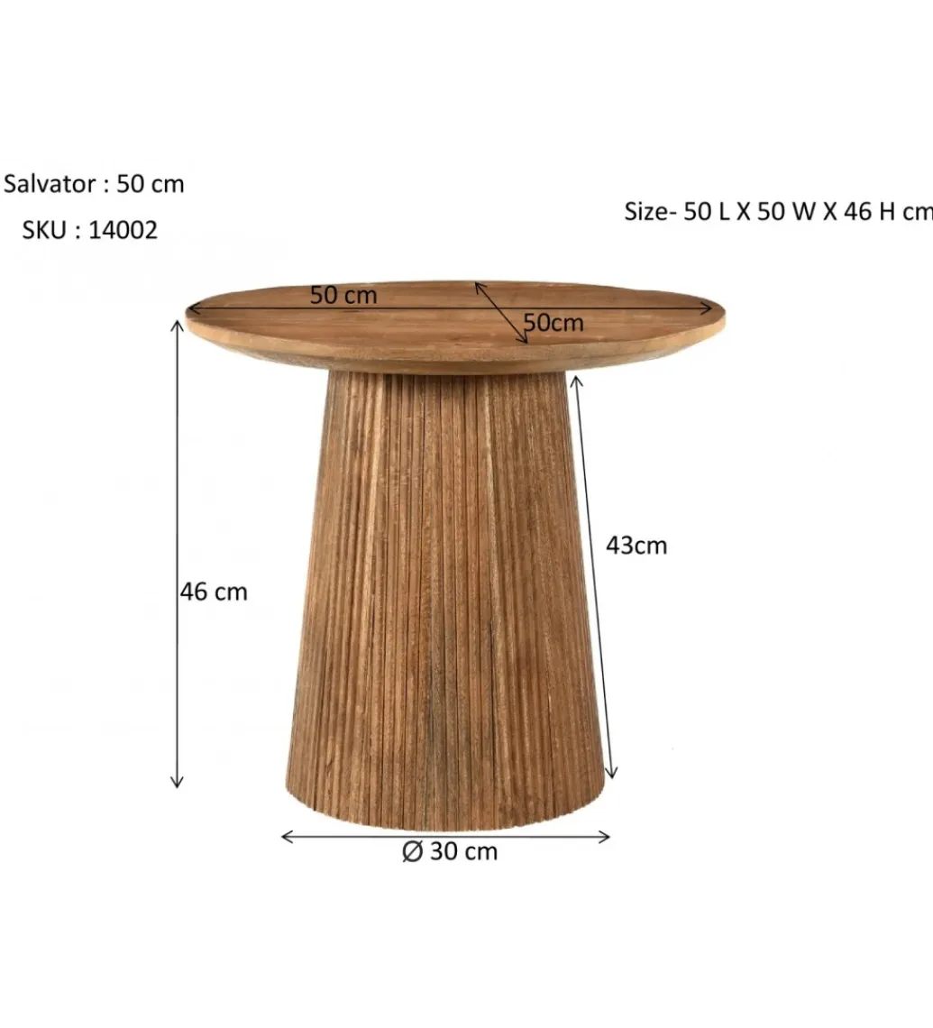 LF-Design Stolik kawowy SELVETOR 50 cm drewno mango