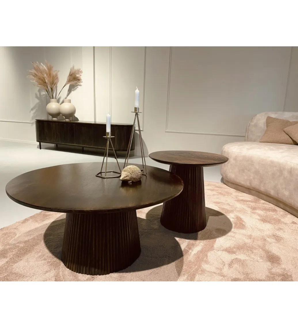 LF-Design Stolik kawowy SELVETOR 80 cm w kolorze orzecha