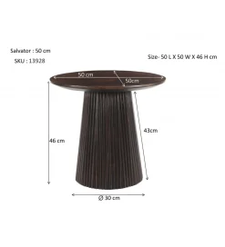 LF-Design Stolik kawowy SELVETOR 50 cm w kolorze orzecha