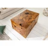 Invicta Interior - przedsprzedaż Stolik kawowy SHARK 90 cm drewno Teak