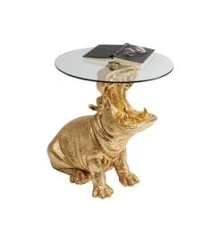 KARE Stolik kawowy SITTING HIPPO 48 cm złoty