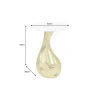 Invicta Interior - przedsprzedaż Stolik kawowy TEAR 60 cm złoty biały marmur