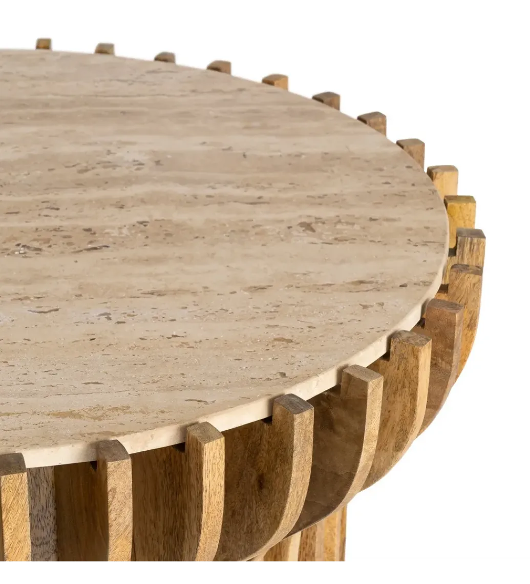 Zona-Design Stolik kawowy TEKALEMA 78 cm drewno mango