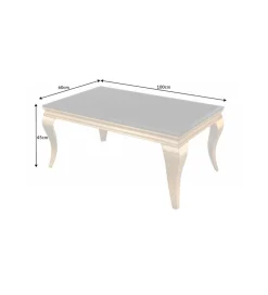 Invicta Interior Stolik kawowy TRENTINO Modern Barock 100 cm czarny