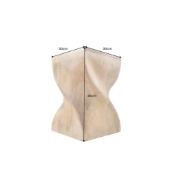 Invicta Interior - przedsprzedaż Stolik kawowy TWIST 45 cm drewno mango