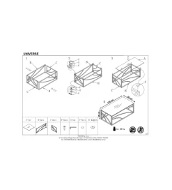 Halmar Stolik kawowy UNIVERSE 120 cm srebrny