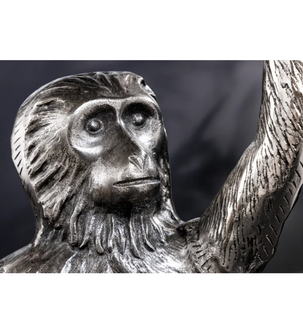 Invicta Interior Stolik kawowy WILDLIFE MONKEY 55 cm srebrny