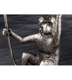 Invicta Interior Stolik kawowy WILDLIFE MONKEY 55 cm srebrny