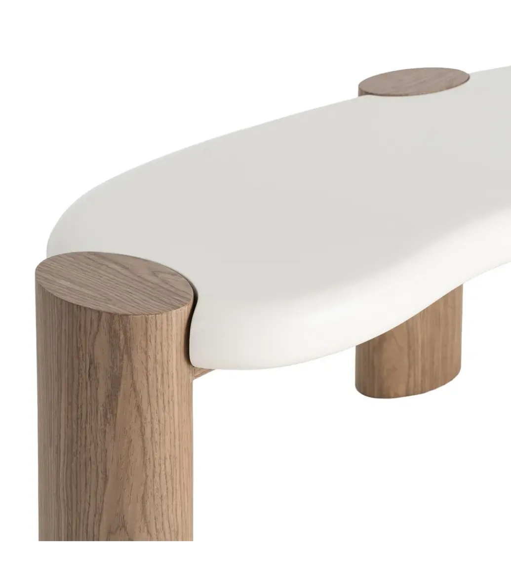 Zona-Design Stolik kawowy WINAS 125 cm biały naturalny
