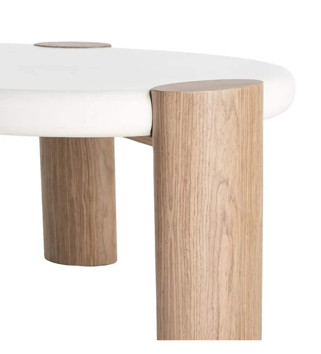 Zona-Design Stolik kawowy WINAS 125 cm biały naturalny