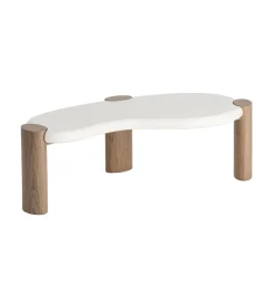Zona-Design Stolik kawowy WINAS 125 cm biały naturalny