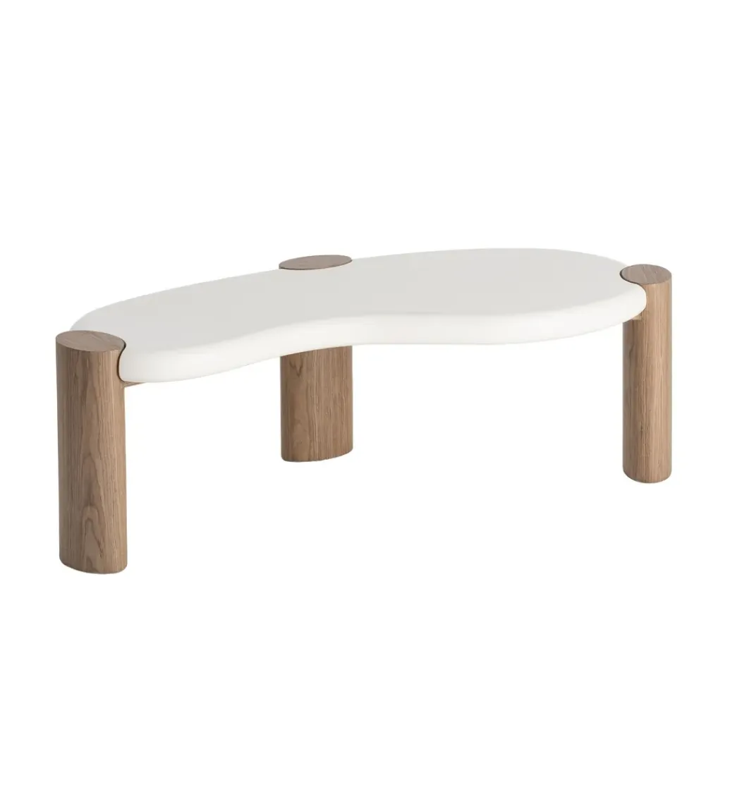 Zona-Design Stolik kawowy WINAS 125 cm biały naturalny