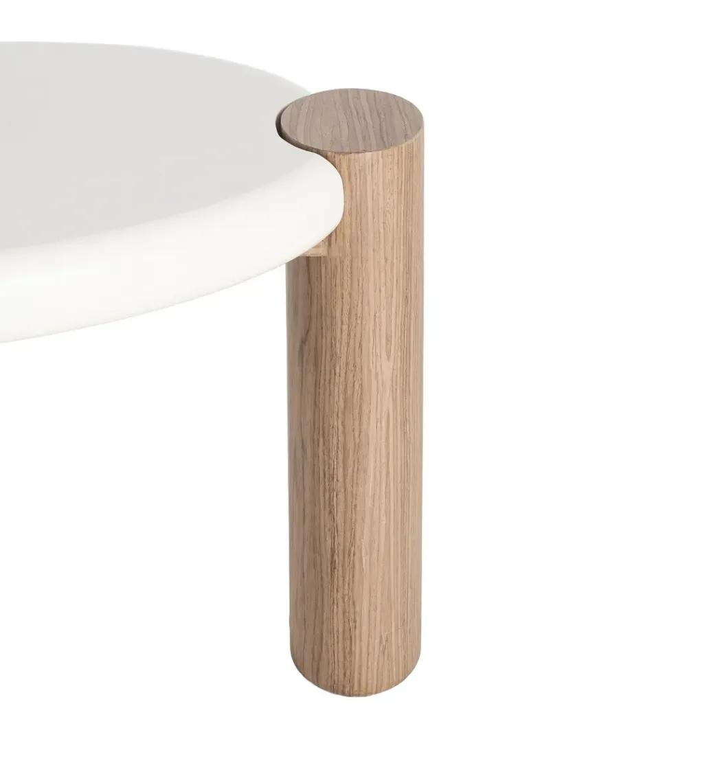 Zona-Design Stolik kawowy WINAS 125 cm biały naturalny