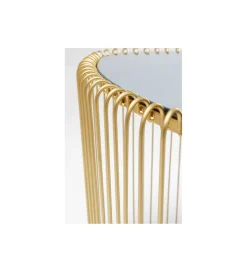 KARE Stolik kawowy Wire Triangle set 2 złoty