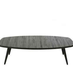 J-Line Stolik kawowy ZAMBIA 120 cm drewno teak czarny