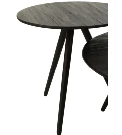 J-Line Stolik kawowy ZAMBIA set 4 drewno teak czarny