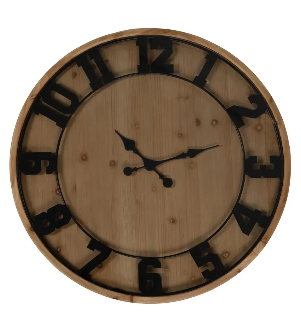 Zona-Design Stolik kawowy ZEGAR 80 cm drewno jodła
