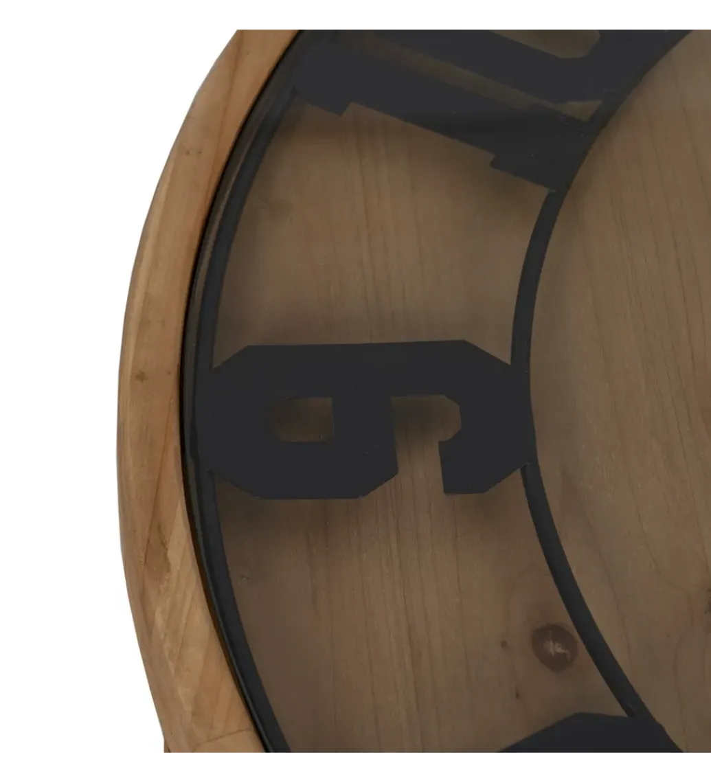 Zona-Design Stolik kawowy ZEGAR 80 cm drewno jodła