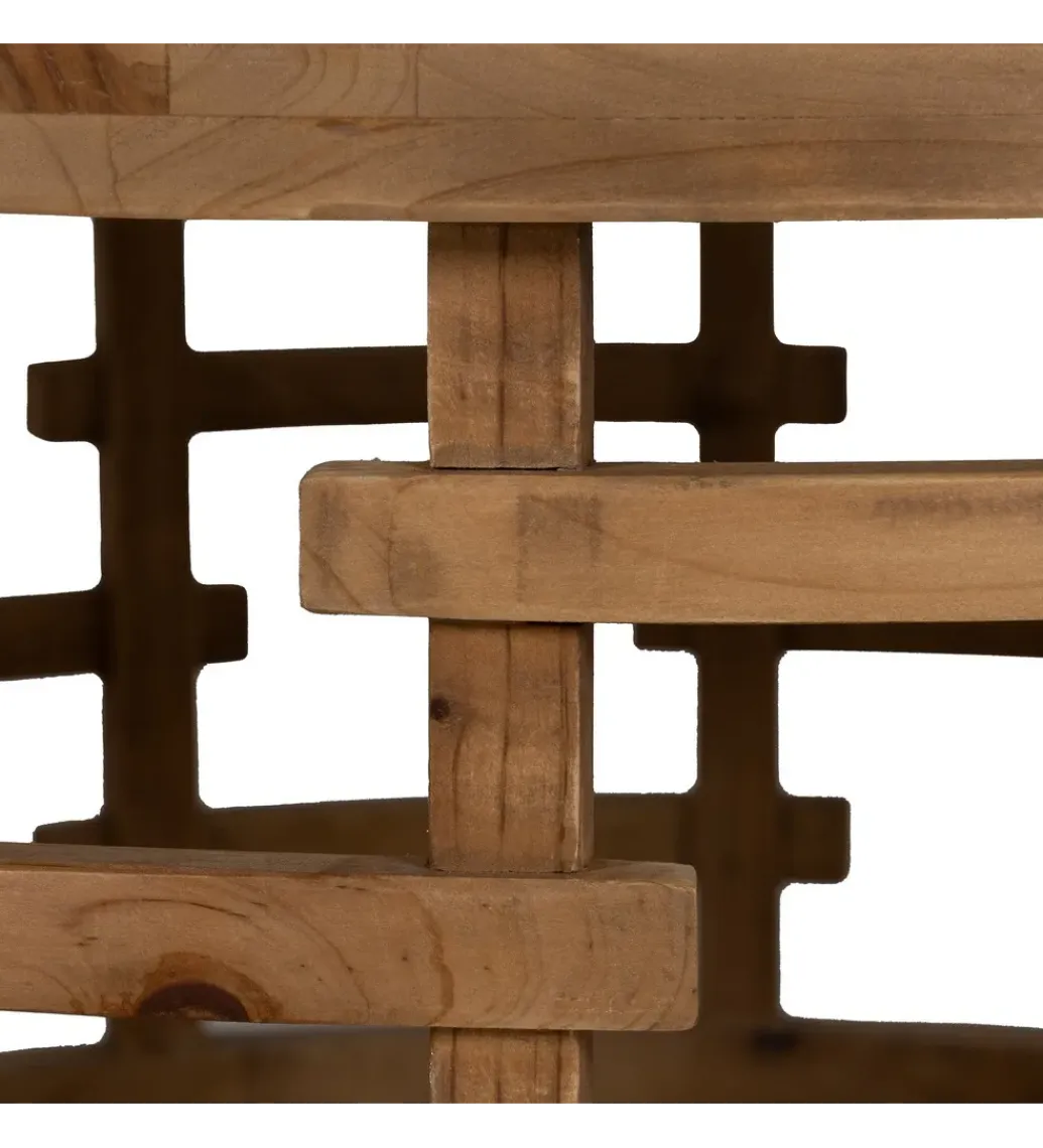 Zona-Design Stolik kawowy ZEGAR 80 cm drewno jodła