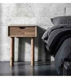 Zona-Design Stolik nocny AMY 55 cm drewno kauczuk