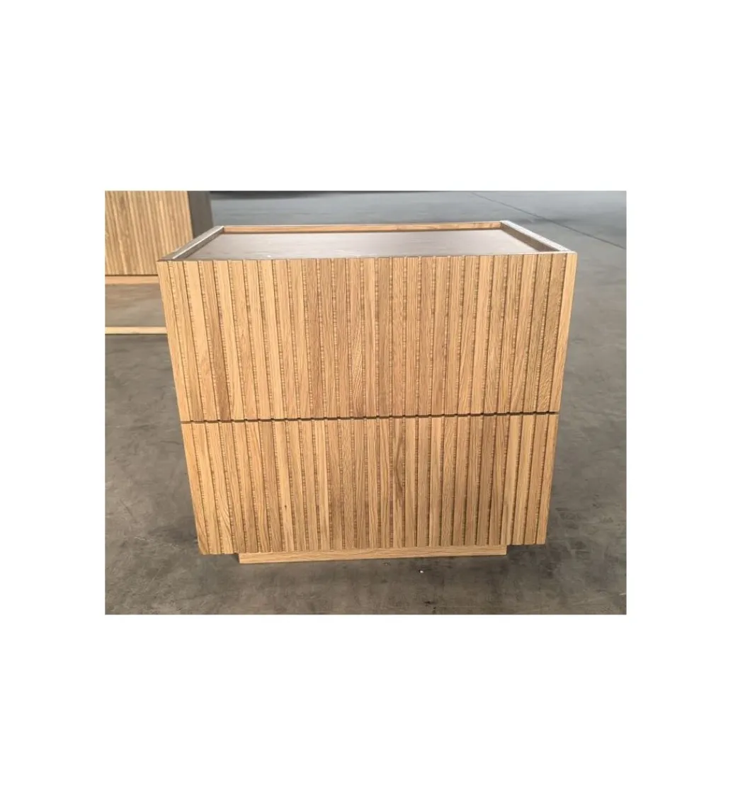 KARE Stolik nocny BRIGHTON 55 x 50 cm naturalna