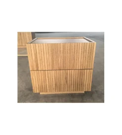 KARE Stolik nocny BRIGHTON 55 x 50 cm naturalna
