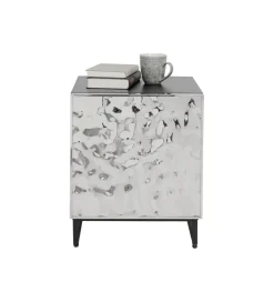 KARE Stolik nocny CARINO 50 cm srebrna