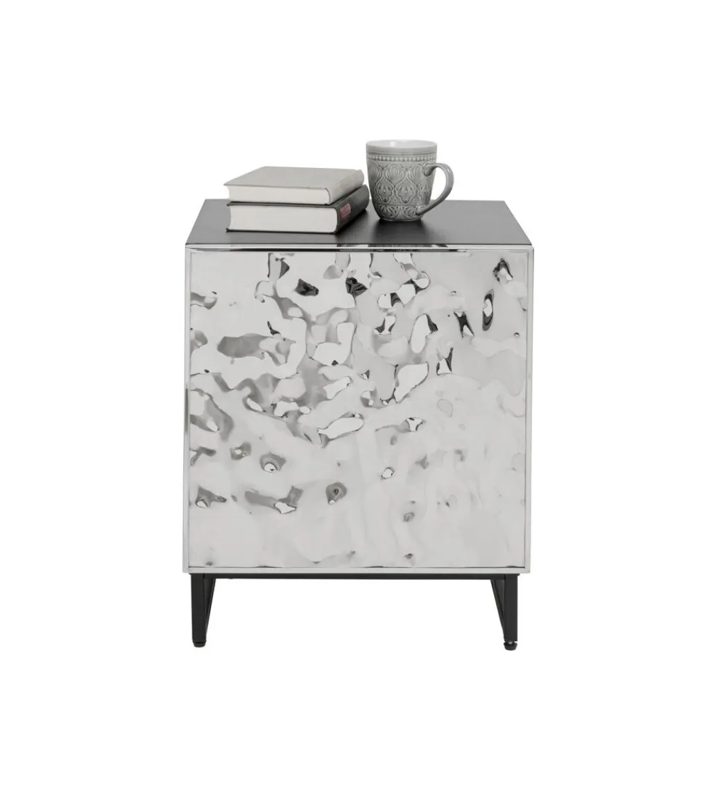 KARE Stolik nocny CARINO 50 cm srebrna