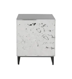 KARE Stolik nocny CARINO 50 cm srebrna