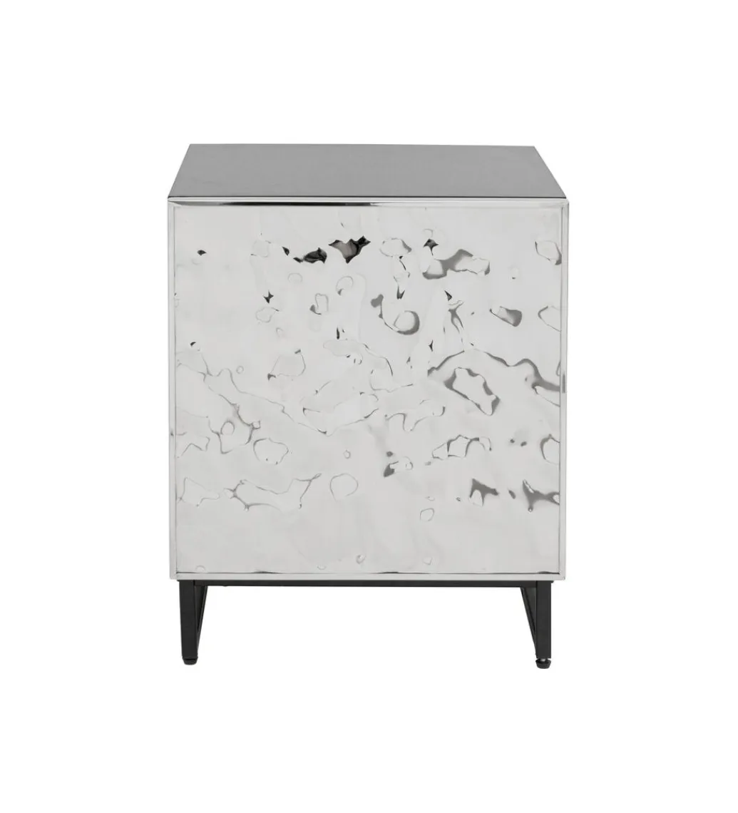 KARE Stolik nocny CARINO 50 cm srebrna