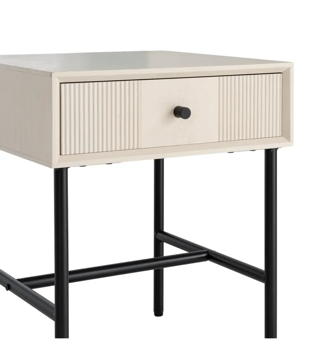 Zona-Design Stolik nocny ENTARADA 40 cm kremowy