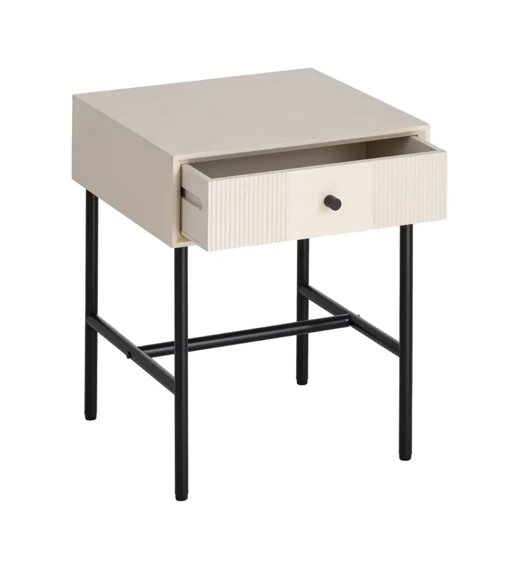 Zona-Design Stolik nocny ENTARADA 40 cm kremowy