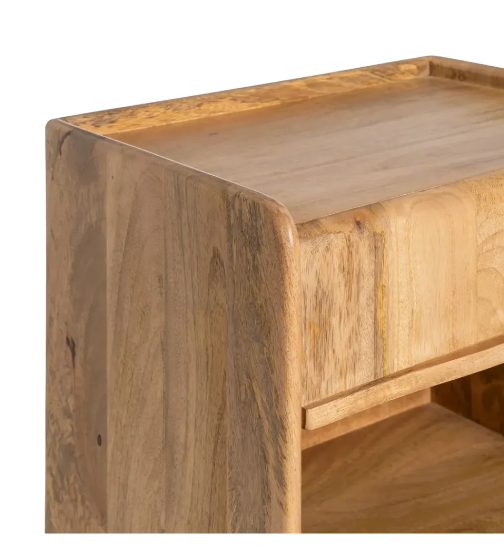 Zona-Design Stolik nocny GALT 50 cm drewno mango naturalny