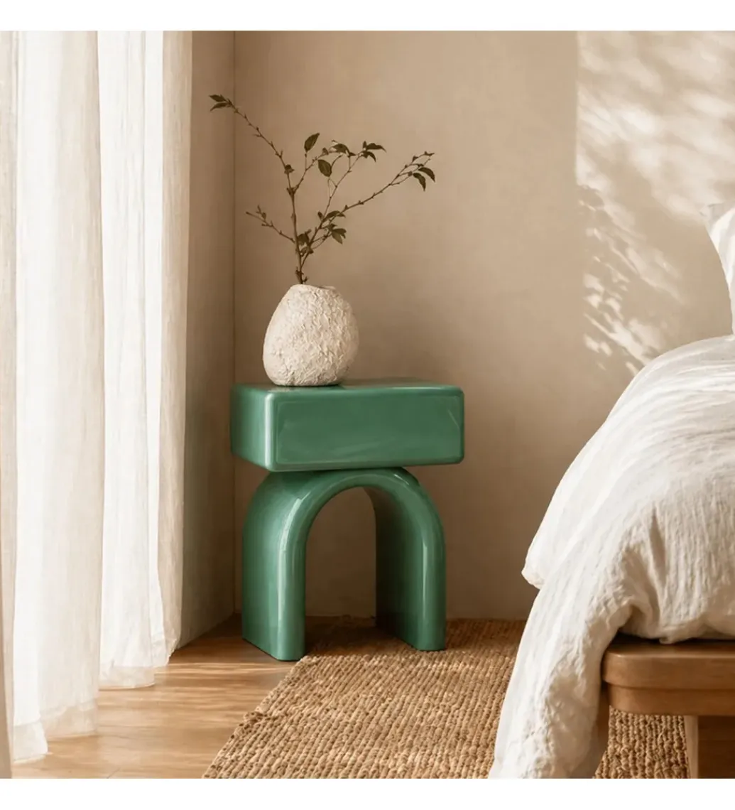Zona-Design Stolik nocny LACQUER 50 cm zielony