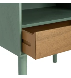 Zona-Design Stolik nocny MESTARONY 50 cm naturalna zielony półka otwarta