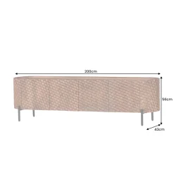 Invicta Interior Stolik pod TV ADLON 200 cm drewno mango wzór 3D