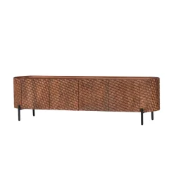Invicta Interior Stolik pod TV ADLON 200 cm drewno mango wzór 3D