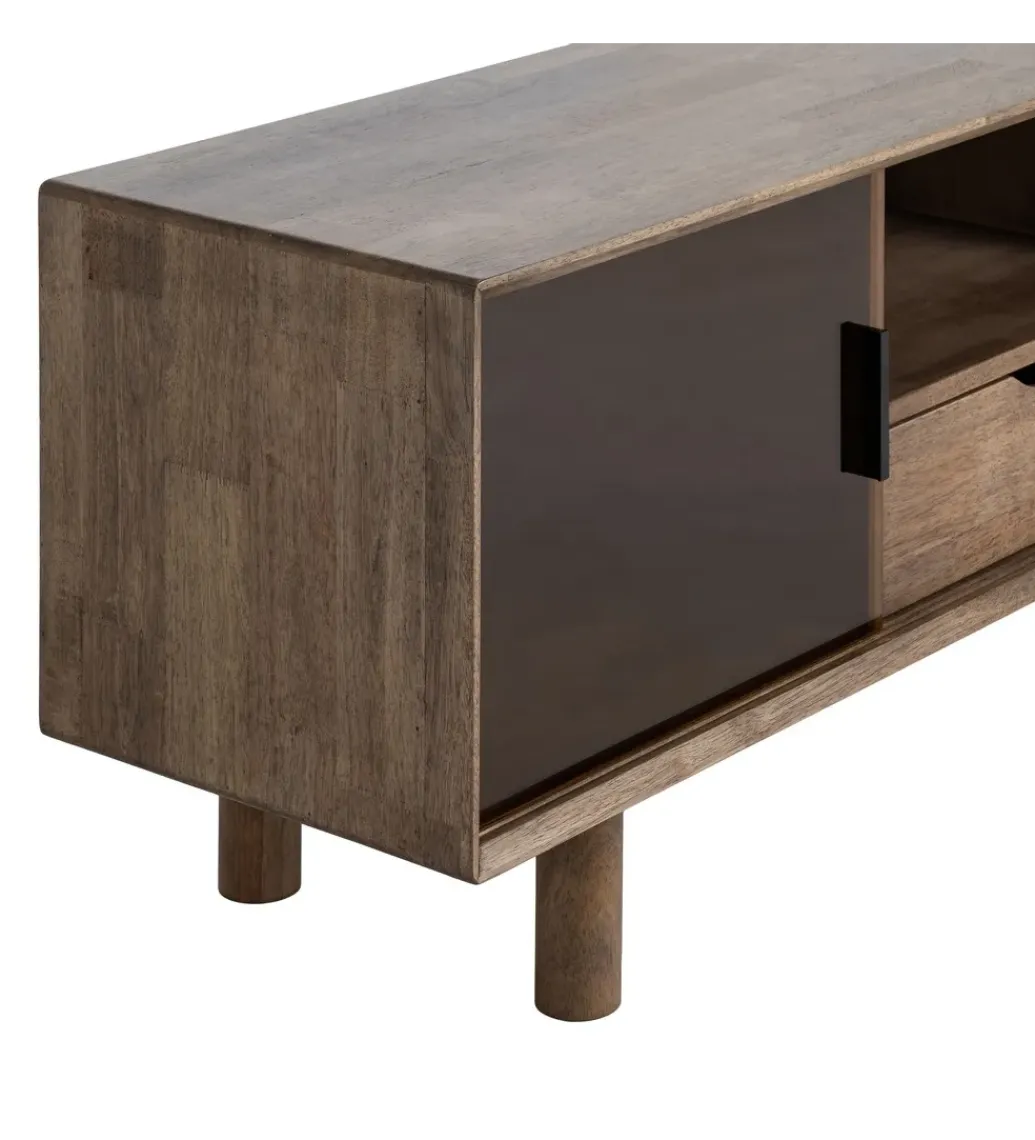 Zona-Design Stolik pod TV AMY 150 cm drewno kauczuk