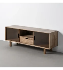 Zona-Design Stolik pod TV AMY 150 cm drewno kauczuk