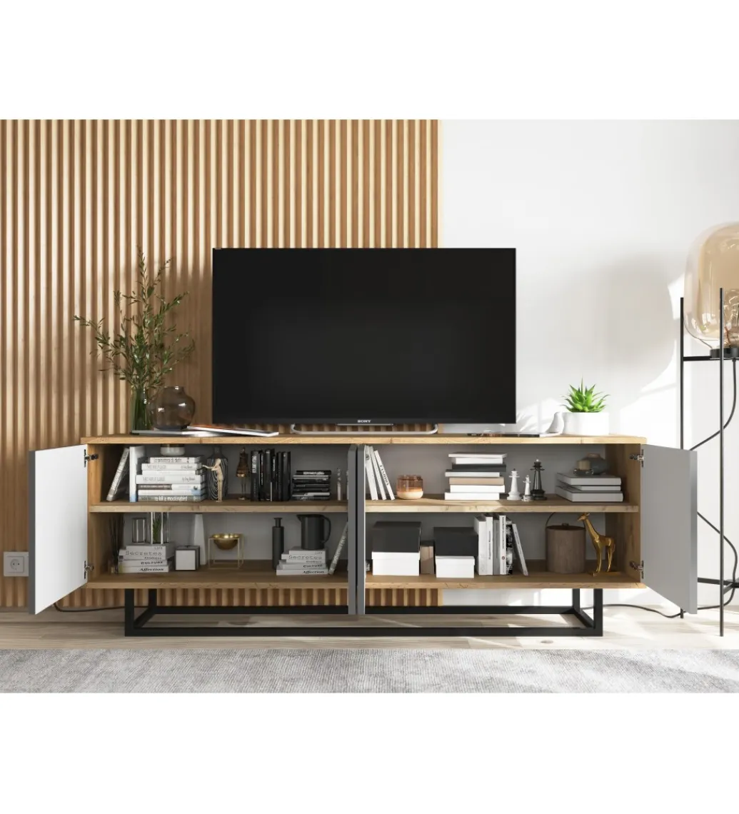 Polski Design ML Stolik pod Tv Apollo B 150 cm antracytowy