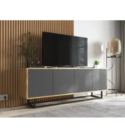 Polski Design ML Stolik pod Tv Apollo B 150 cm antracytowy