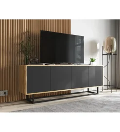 Polski Design ML Stolik pod Tv Apollo B 150 cm czarny