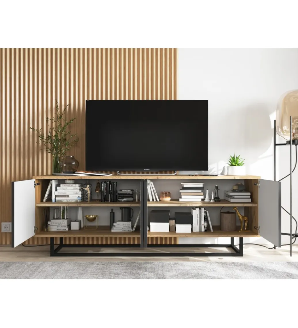 Polski Design ML Stolik pod Tv Apollo B 150 cm czarny